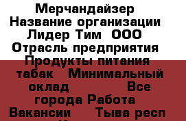 Мерчандайзер › Название организации ­ Лидер Тим, ООО › Отрасль предприятия ­ Продукты питания, табак › Минимальный оклад ­ 21 000 - Все города Работа » Вакансии   . Тыва респ.,Кызыл г.